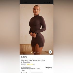 Oh Polly Bindi chocolate midi dress